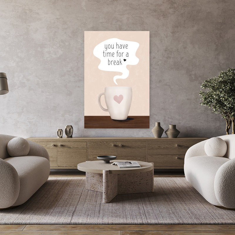 Cozy Break, art mural contemporain, H 48 po x l 32 po