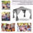 9.6X11.6FT Gazebo Steel, Mosquito Net For Garden Use With Double Roof (Gray)-123219051