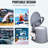 Camping Toilet With 1.3 Gal Detachable Bucket, Removable Paper Holder, Dual Lids, Lightweight Design, Non - Slip Structure, Gray Plastic, Ideal For Outdoor And Car Trips Travel Toilet, Pp, Camping,
