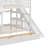 Full-Over-Full Castle-Themed Bunk Bed, Wooden Bunkbed With 2 Drawers & 3 Shelves, Including Slide And Storage Stairs-1007344408-1007344411