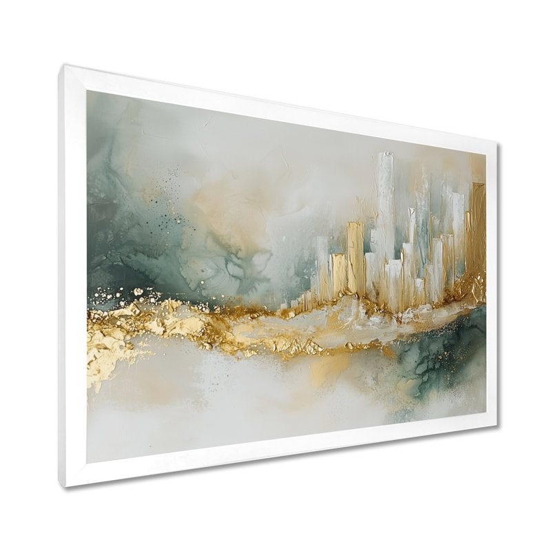 Schmid - Abstract Wall Art, Cadre simple, H 12 po x l 20 po, Blanc