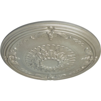 Médaillon de plafond Endurathane Artis, DE 27 1/8 po x P 2 5/8 po, pot peint à la main craquelé peint à la main