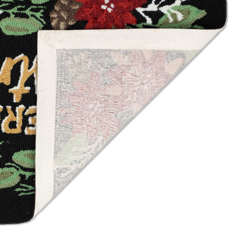 Tapis intérieur / extérieur Frontporch Merry Christmas, Rectangle 2 pi 6 po x 4 pi