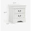 Table de chevet à finition blanche 1pc-765674104