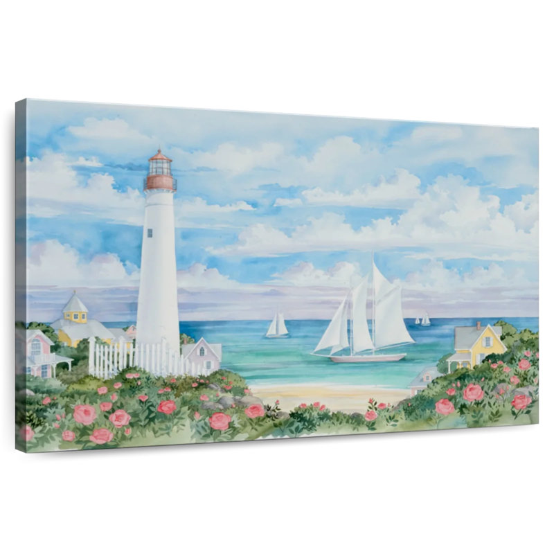 Ocean view lighthouse Aletra, H 16 po x l 24 po