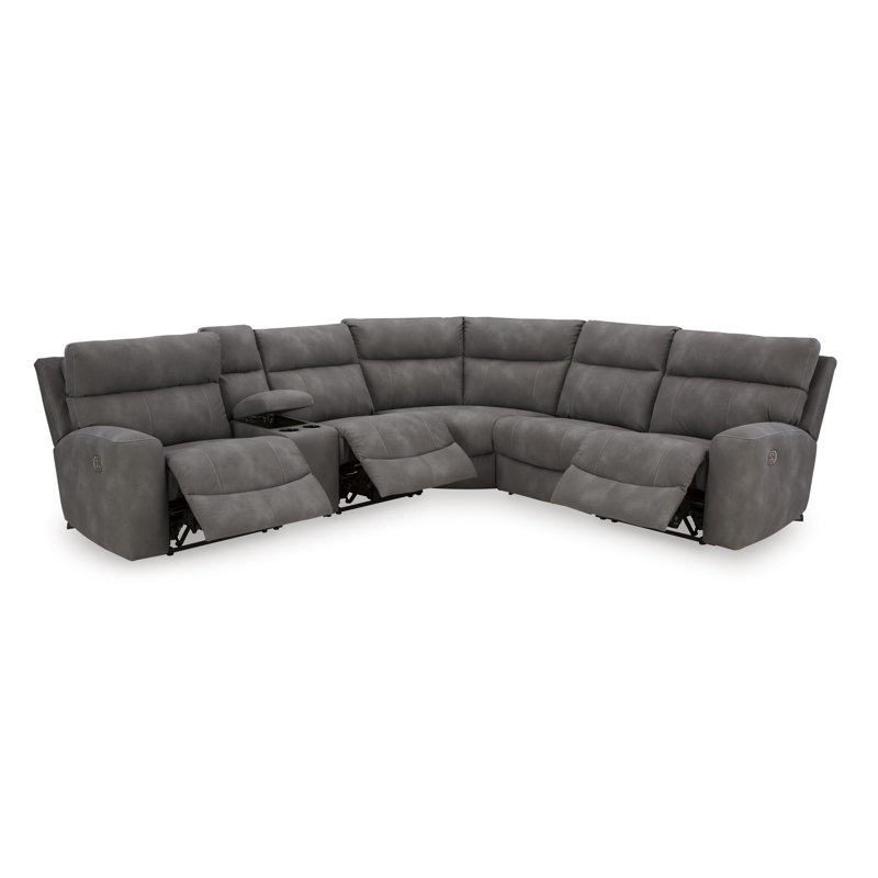 Canapé modulaire inclinable électrique 6 pièces DuraPella de nouvelle génération, H 41 po x l 131 po x P 118 po, Symétrique