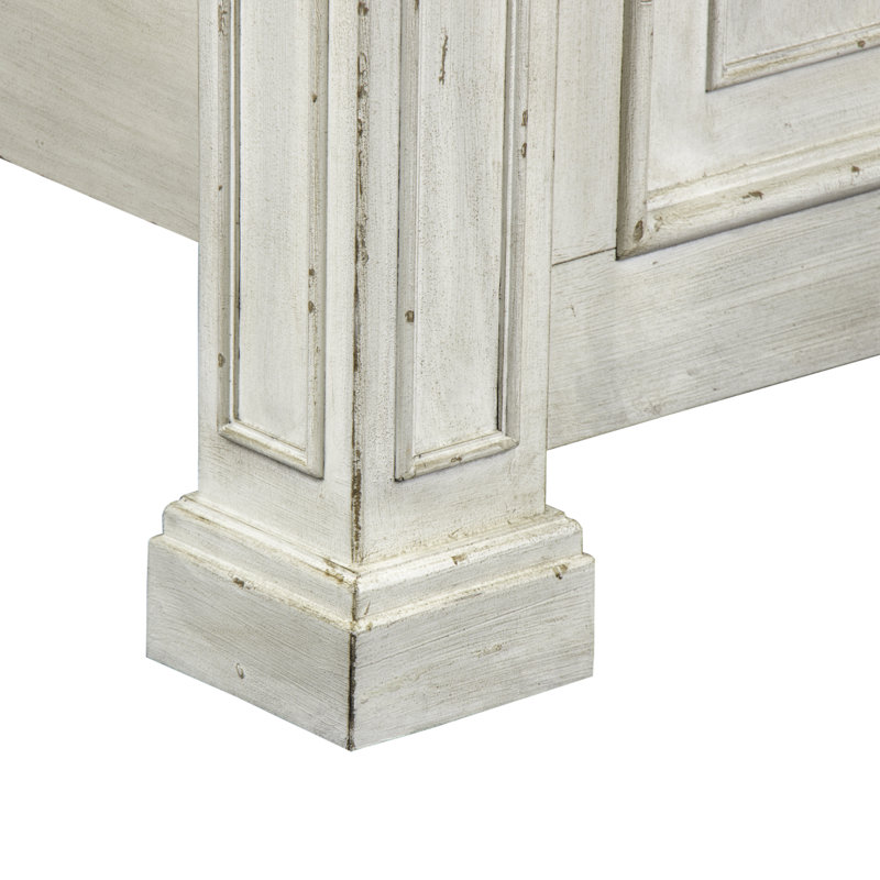 Temple Cloud Standard Panel Bed, Queen, White