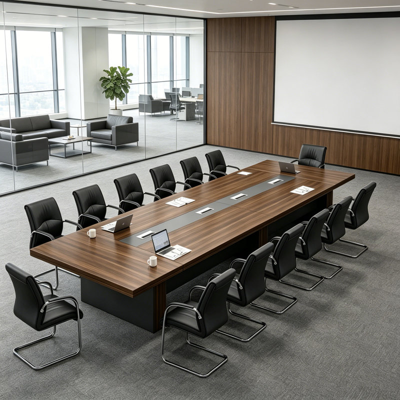 Table de conférence Searfoss, Tanné, 29.53" H x 177.17" L x 59.06" D