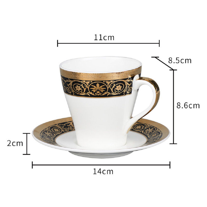 Service à thé Majestic - ensemble de tasses à thé 220 pièces (1 tasse et 1 soucoupe)