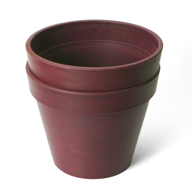 Cara Composite Pot Planter Set, 8" H x 10" W x 10" D, Purple