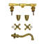 Ensemble de lavabo mural avec robinet, bonde et siphon en Fireclay-126302508