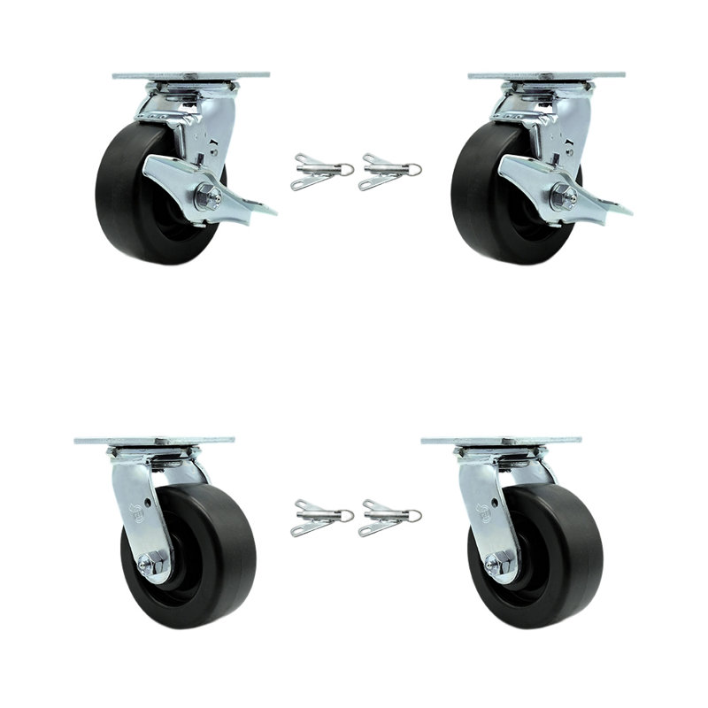 Ensemble de 4 roulettes en polyoléfine
