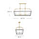 Tate 6-Light Chain-Hung Two-Tone Linear Chandelier
