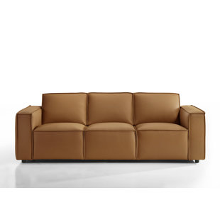 88'' Genuine Leather Square Arm Sofa