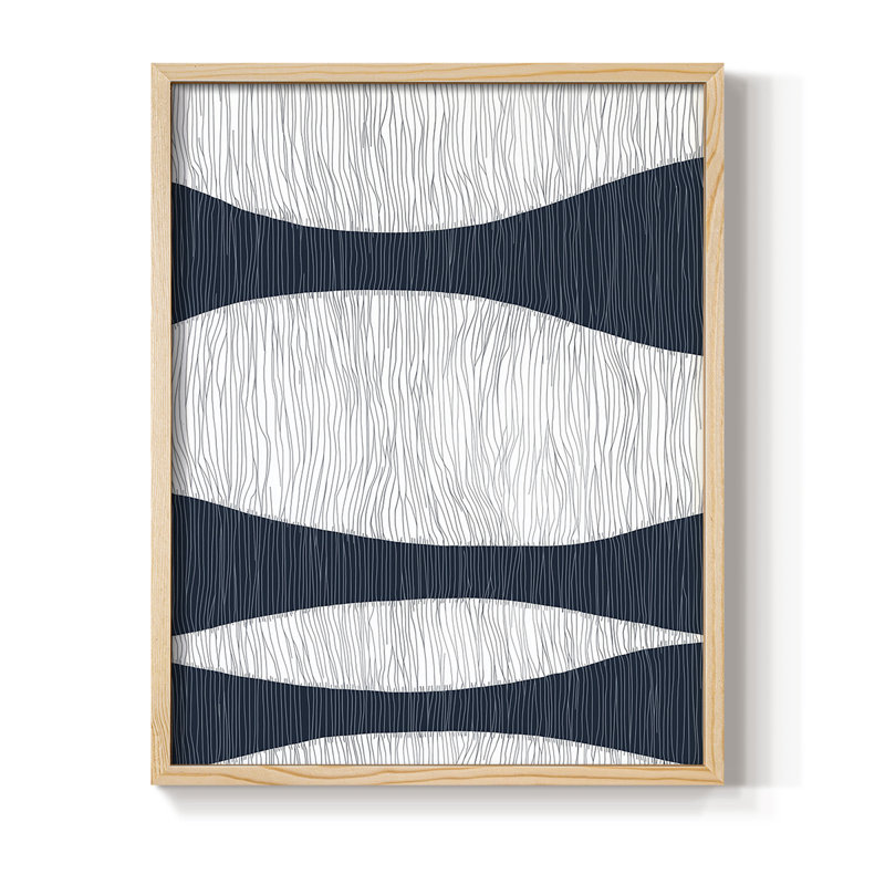 ABSTRACT Series DCCXXXVII Framed Print - Solid Wood, Natural, 15" H x 12" W