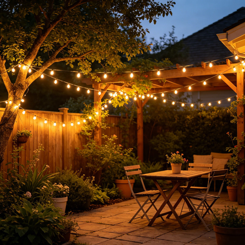 Waterproof S14 LED Outdoor String Dimmable Lights Patio Lights With Shatterproof Bulbs for Garden, 63ft