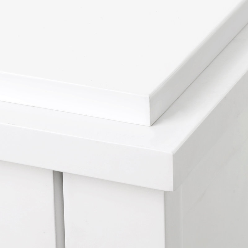  Étagères de salle de bain autoportantes l 12 po x H 35 po x P 12 po Lauderhill, Blanc