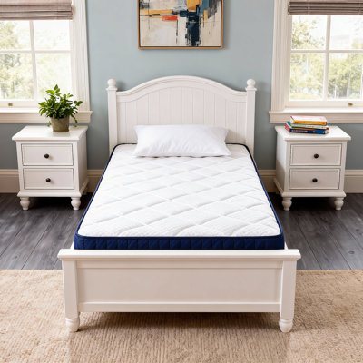 Matelas hybride moelleux de 6 po pour lit simple, moelleux et confortable pour enfants, dortoir ou chambre d'amis