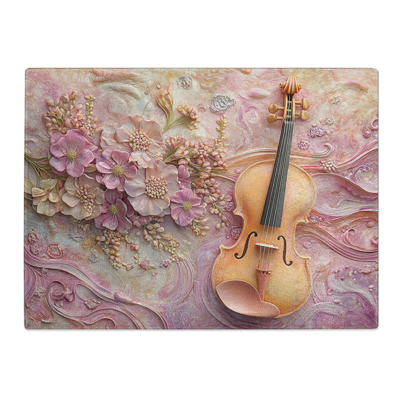 Violin  Glass Chopping Board
