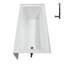 Baignoire en alcôve droite en acrylique blanc brillant avec drain extérieur Streamline 60 po x 30 po Streamline-101699404