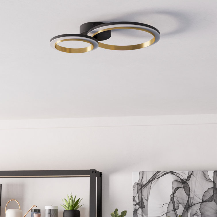 Tullos Plastic LED Semi Flush Mount