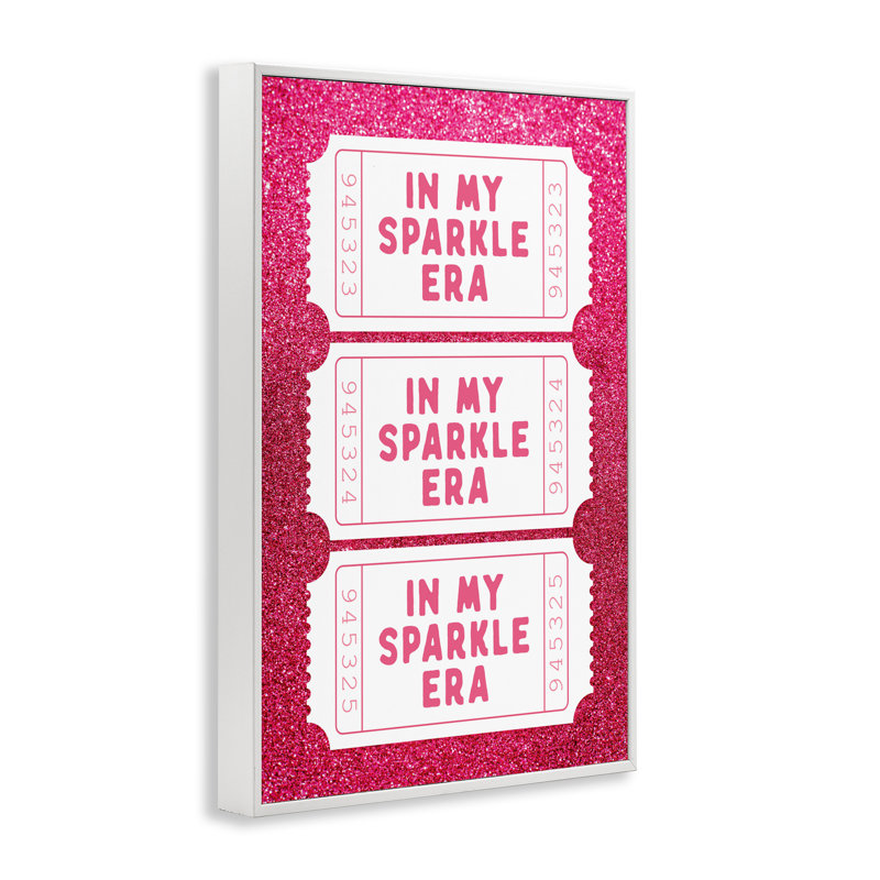 In In Sparkle Era billets, giclée encadrée, design par lettré et doublé, H 24 po x l 16 po