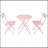Patio Bistro Balcony Metal Chair Table Set for Outdoor Use