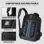 Sac à dos porte-outils Orizer robuste de 18 po - Sac à outils étanche, fond rigide moulé, poches multiples et compartiment pour ordinateur portable - Bretelles ergonomiques pour électriciens, mécaniciens et techniciens de CVC