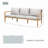 Zaryna Solid Acacia Wood Patio Sofa