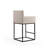 Ambassador Mid-Century Modern Vegan Leather Upholstered Metal Bar Stool in Cream-133938586-132028872