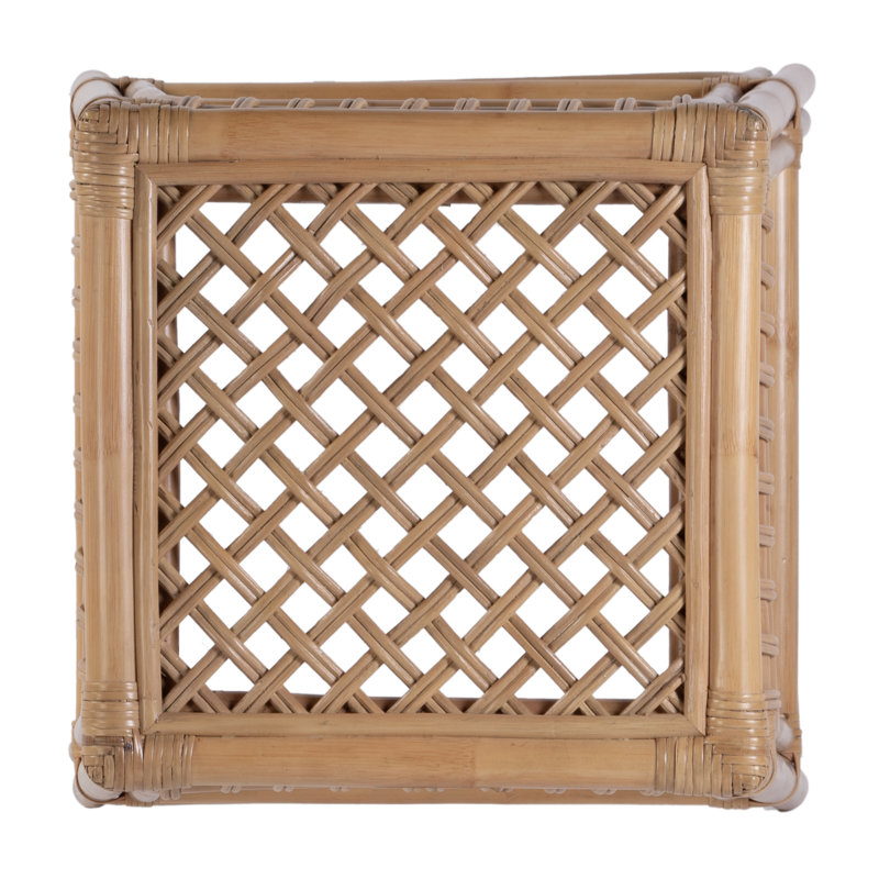 Antigua 24.75 in. Seat Height Square Rattan Count Stool, Bar Stool (30.25” Seat Height)