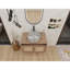 Meuble-lavabo de 30 po avec lavabo d'art en céramique, 2 portes à fermeture douce, conception à fixation flottante, contreplaqué (emballage KD)