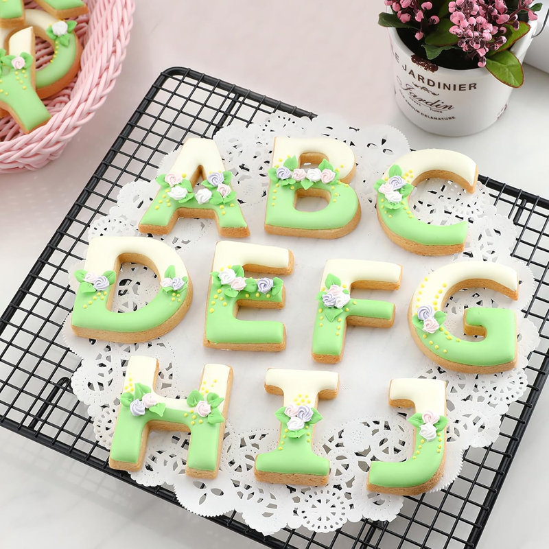 26-Piece Alphabet Cookie Cutter Set – Stainless Steel Letter Cutters for Baking & Crafts