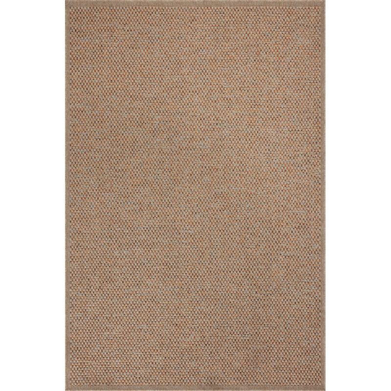 Tapis avoine / lever de soleil Kanessa, Rectangle 7 pi 6 po x 10 pi