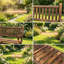 Causeuse arrière, chaise berçante en bois, banc berçant de jardin