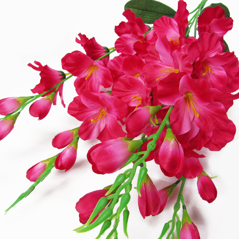 26 " Faux Delphinium and iris in, Hot Pink