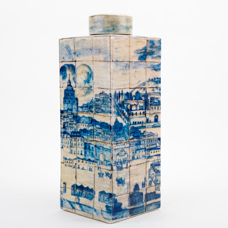 Azure Village Handmade Porcelain Jar