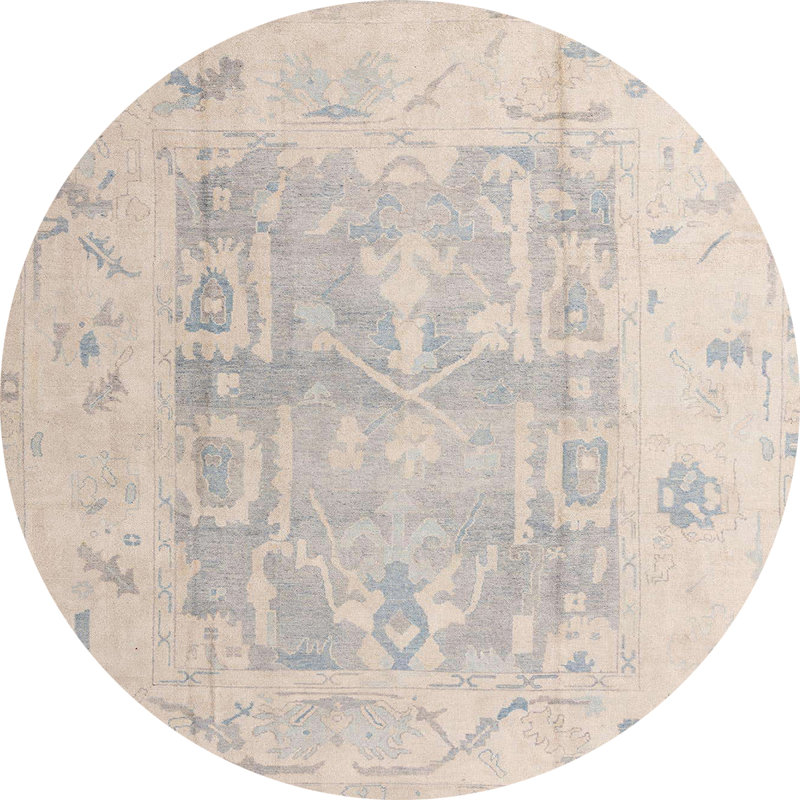 Tapis abstrait moderne 4339, Rond 7 pi