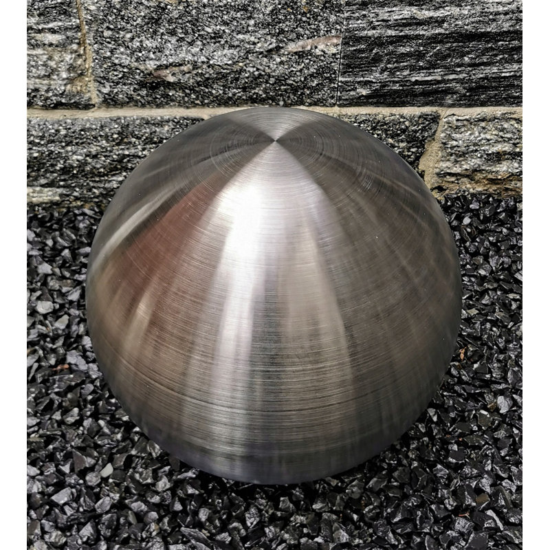 Darzell Stainless Steel Garden Accent, 40 cm H x 40 cm W x 40 cm D, Black matt