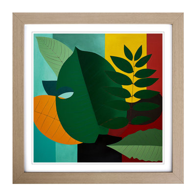 Tropical Leaf Suprematism No.2 - Framed Print