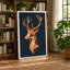 Deer Profile Geometric - Wrapped Canvas-1780557637-1780557635