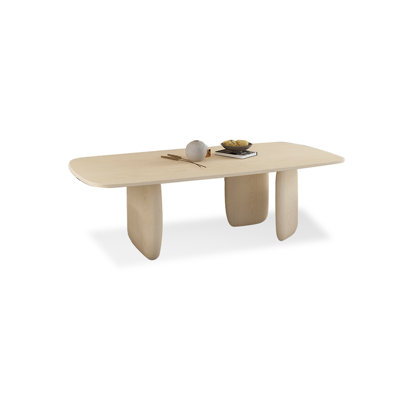 Burlywood Rectangular Solid Wood Dining Table