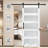 Glass Sliding MDF Barn Sliding Door Hardware Kit, Tempered Frosted Glass, Simple DIY Assembly-97620127