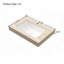 Comptoir en pierre frittée de 76 cm (30 pouces) à motif travertin beige Roma, avec lavabo encastré en céramique et trou pré-percé pour robinetterie standard.-134796041