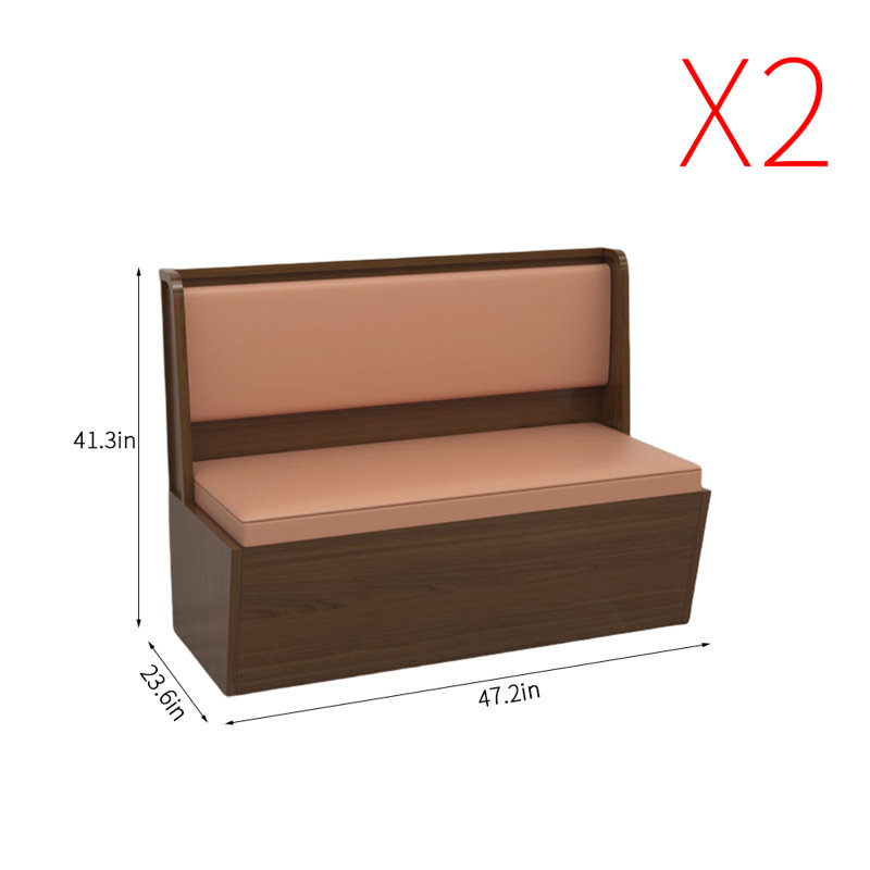 Banc rembourré en similicuir Retro Simple Cafe