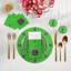 Sous-verres ronds en cuir vert acide Asscher-119015035