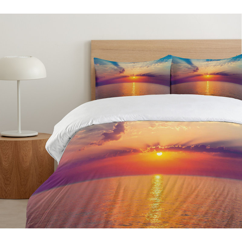 Ocean Coastal Polyester Duvet Cover, King