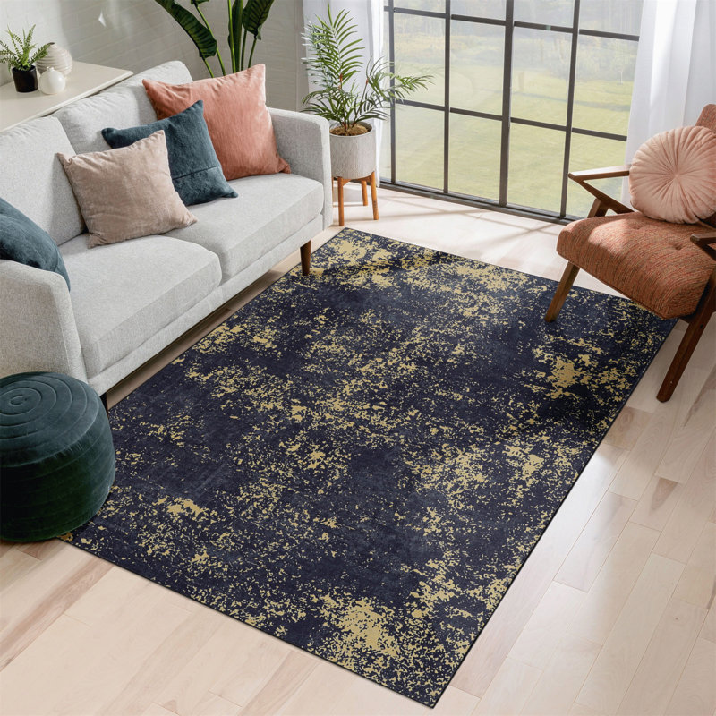  Washable Rug, Low-Pile, Non-Slip, Non-Shedding, Foldable, Kid & Pet Friendly - Area Rugs For Living Room, Bedroom, Kitchen, Dining Room Rug 