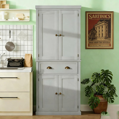 72.5 Inch Freestanding Food Pantry Cabinet Kitchen Cabinet