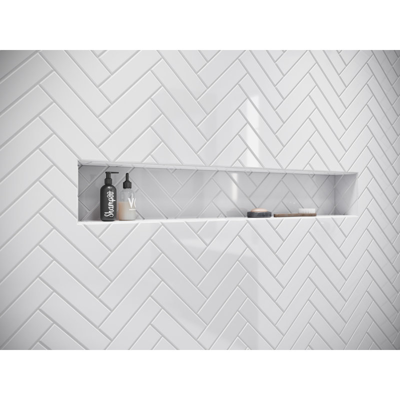 2in.x8in. Glass Subway Tile, Soft Ivory Gloss